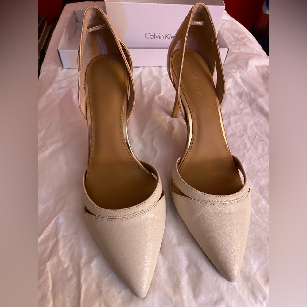 Calvin Klein Cream Heels
